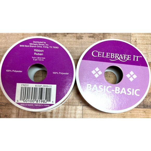 2 Celebrate It Basic- Basic Orange Glitter Ribbon 7/8-Inch Width 21 Ft Roll - Picture 3 of 3